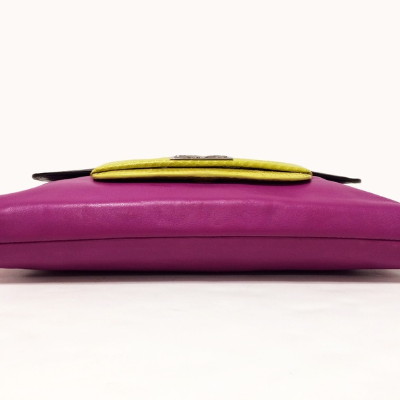 DVF Mimosa Snake Embossed Clutch - Picture 4 of 7